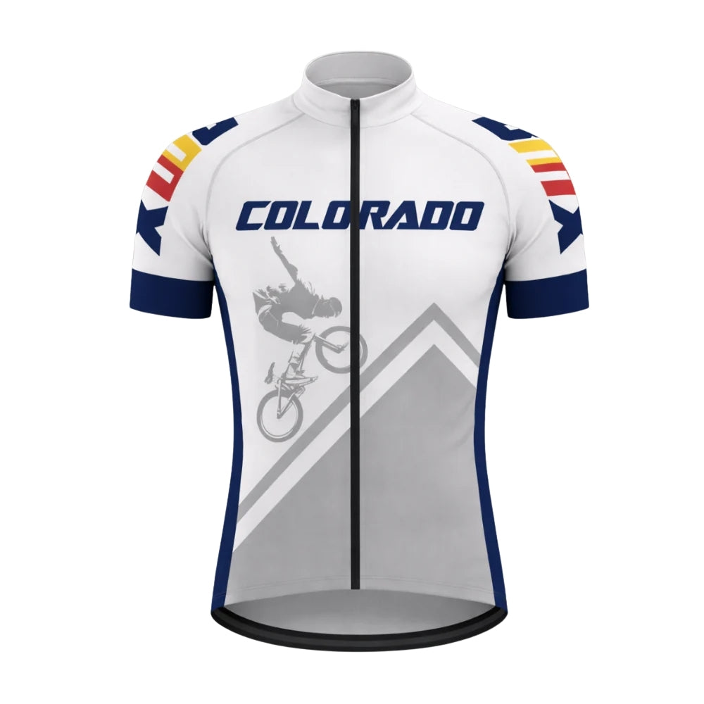 Custom Number Colorado Cycling Short Sleeve Jersey For Mens, Custom Colorado Cycling Jerseys CZ0116