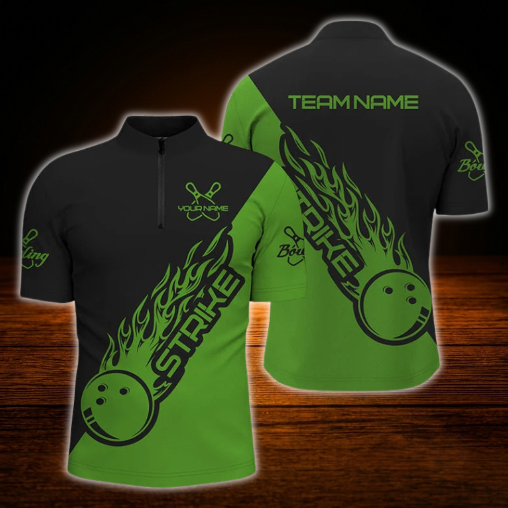 Custom Flame Red Bowling Jersey Shirts For Men, Custom Flame Bowling Team Shirts