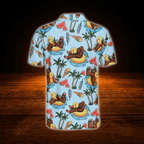 Funny Bigfoot Tropical Golf Polo Shirts For Men, Bigfoot Golf Shirts