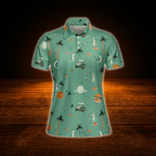 Astronaut Golf Polo Shirt For Women, Space Ladies Golf Shirt