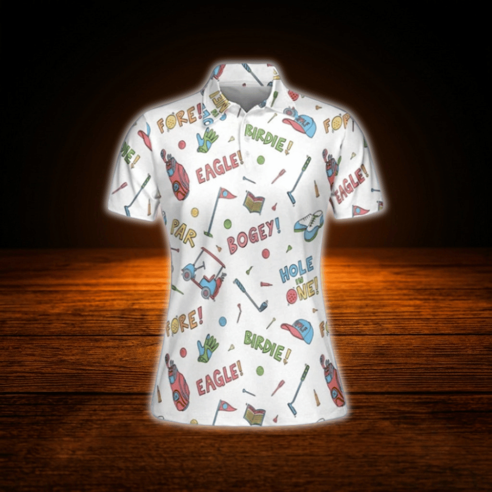 Hole In One Golf Polo Shirts For Women, Funny Womens Golf Shirts