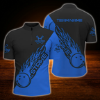 Custom Flame Red Bowling Jersey Shirts For Men, Custom Flame Bowling Team Shirts