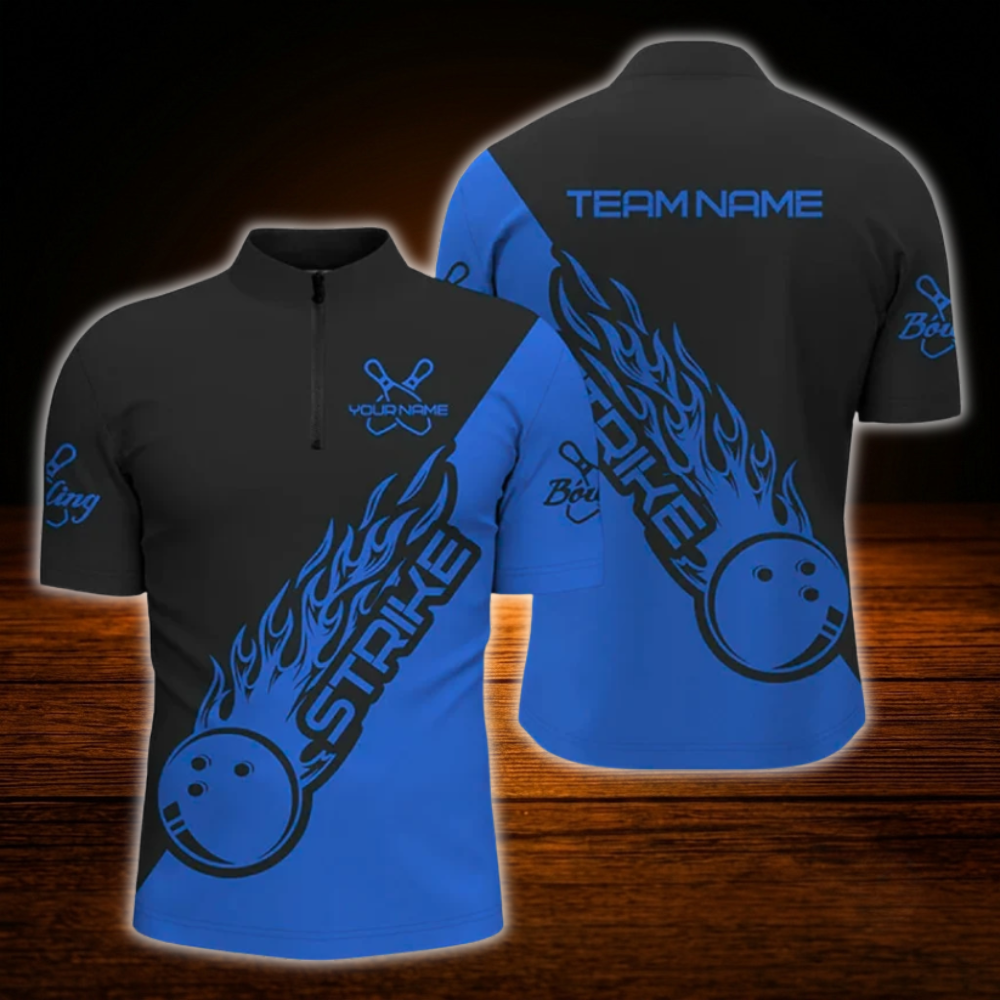 Custom Flame Red Bowling Jersey Shirts For Men, Custom Flame Bowling Team Shirts