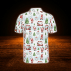 Funny Santa Christmas Men's Polo Golf Shirt, Christmas Golf Shirt