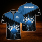 Custom Team Red And Black Bowling Jersey Shirts For Men, Custom Team Bowling Shirts