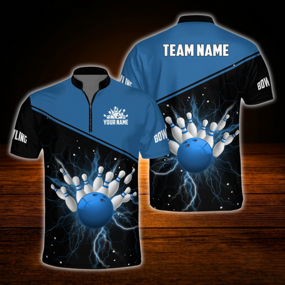 Custom Team Red And Black Bowling Jersey Shirts For Men, Custom Team Bowling Shirts