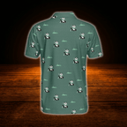 Panda Men's Dark Green Golf Polo Shirt, Panda Golf Shirt