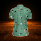 Astronaut Golf Polo Shirt For Women, Space Ladies Golf Shirt