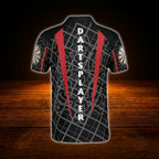 Flaming Dartboard Custom Men Darts Polo Shirt, Custom Flame Dart Team Shirt
