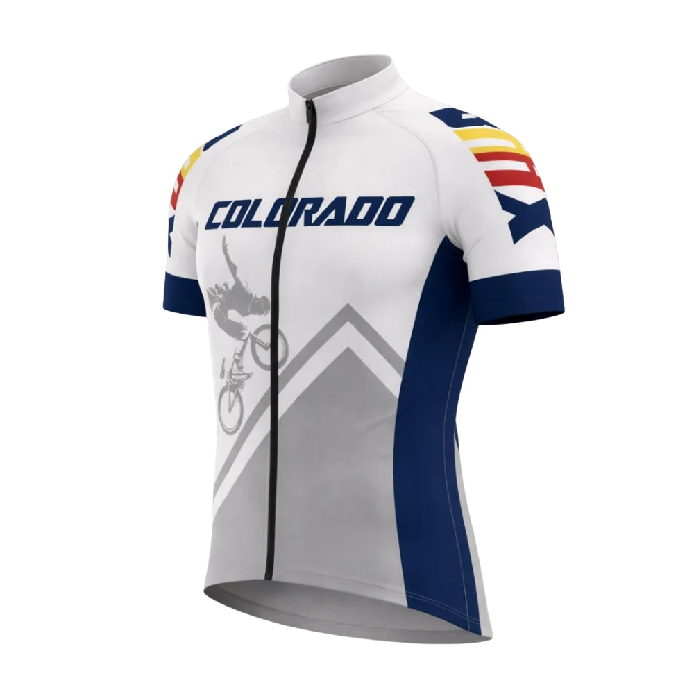 Custom Number Colorado Cycling Short Sleeve Jersey For Mens, Custom Colorado Cycling Jerseys CZ0116