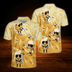 Funny Beer Men's Yellow Golf Polo Shirts, Beer Golf Shirts