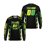 Custom Neon Gradient Dirt Bike Long Sleeve Jersey For Men, Custom Neon Dirt Bike Shirts ME0024