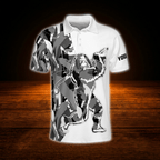 Custom Bigfoot Camoflage Golf Polo Shirt Men, Custom Bigfoot Golf Shirt
