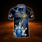 Custom Team Thunder Bowling Polo Shirts For Men, Custom Team Bowling Shirts