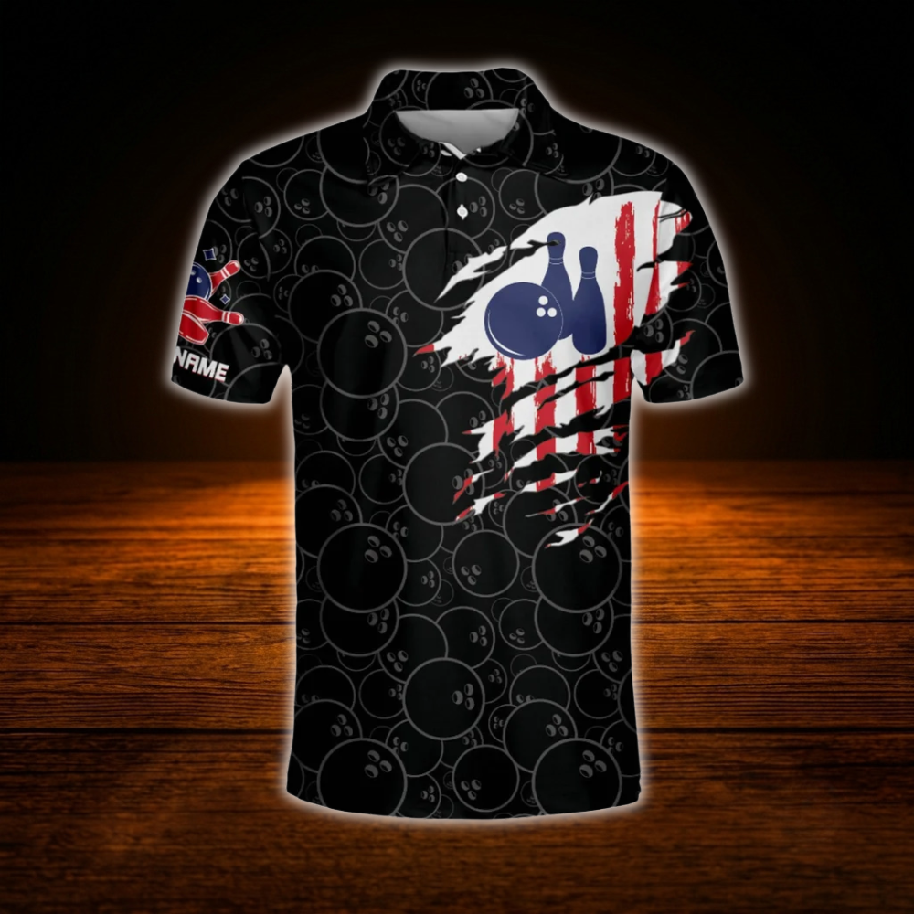 Make Bowling Great Again Custom American Flag Bowling Shirts Mens, Custom Patriotic Bowling Shirts