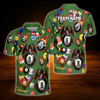 Dragon 8 Ball Custom Green Billiard Men Polo Shirt, Custom Dragon Billiard Team Shirt