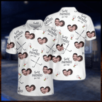 Golf Partners For Life Custom Face Matching Golf Polo Shirt For Men And Women, Custom Photo Couples Golf Shirts