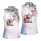 Women' sPar Then Bar Flamingo Sleeveless Golf Shirt, Funny Flamingo Golf Shirts For Ladies GZ0021