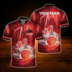 Custom Blue Thunder Lightning Bowling Mens Jersey, Custom Team Bowling Shirt