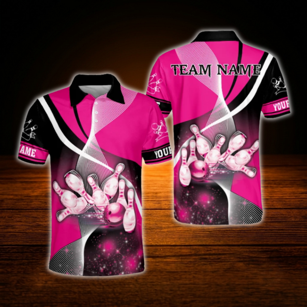Custom Team Red Bowling Polo Shirt For Men, Custom Bowling Shirt