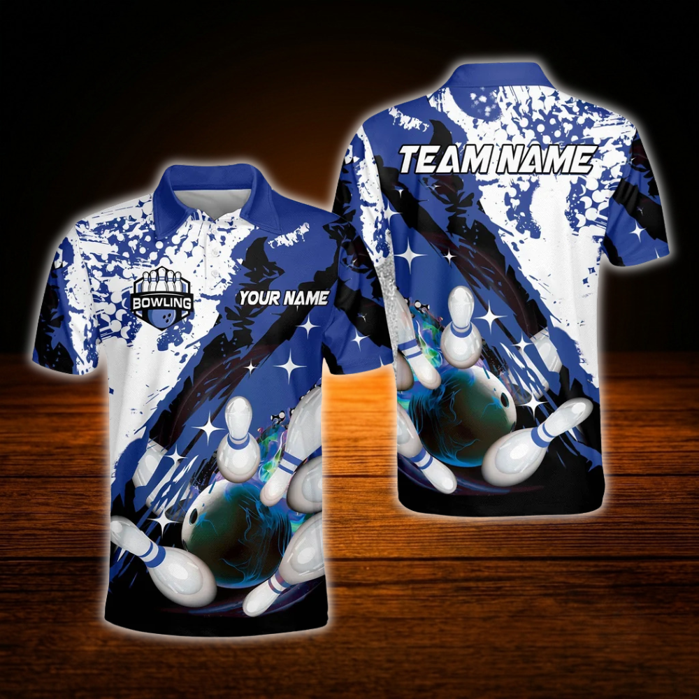Custom Team Red White Bowling Polo Shirts Mens, Custom Team Bowling Shirts