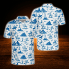 Vintage Cowboy Golf Polo Shirt, Western Golf Shirts