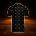 German Shepherd Men's Black Polo Golf Shirt, Dog Golf Shirt