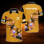 Custom Team Red Billiard Polo Shirt For Men, Custom Billiard Shirt
