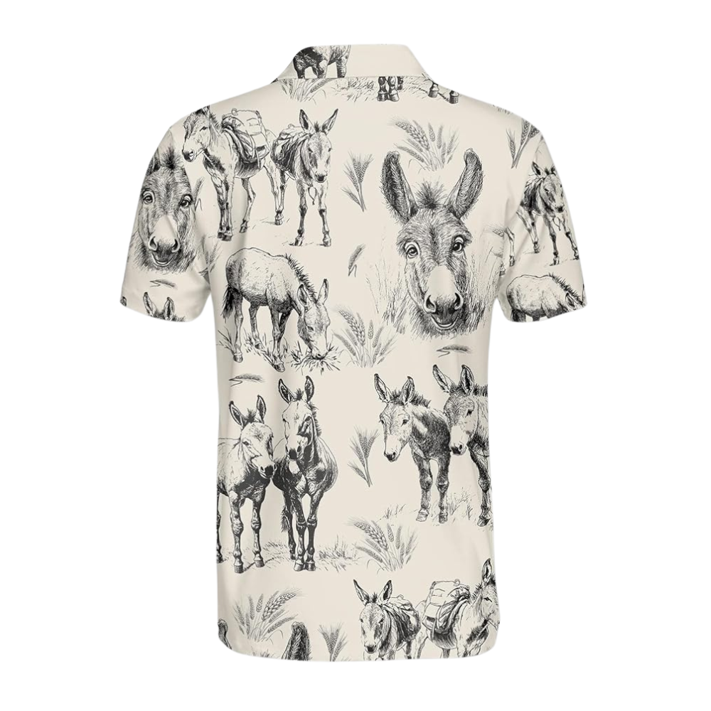 Men's Donkey Golf Polo Shirt, Donkey Golf Shirt GZ0110