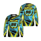 Custom Grunge Men's Dirt Bkie Long Sleeve Jersey, Custom Dirt Bike Shirts ME0025