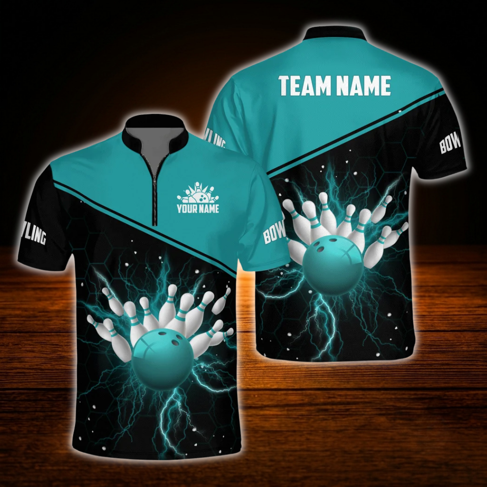 Custom Team Red And Black Bowling Jersey Shirts For Men, Custom Team Bowling Shirts