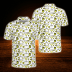 Lemon Cocktail Golf Polo Shirts For Men, Cocktail Golf Shirts