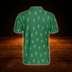 Green Cactus Golf Polo Shirts For Men, Cactus Golf Shirts