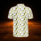 Lemon Cocktail Golf Polo Shirts For Men, Cocktail Golf Shirts