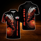 Custom Dragon Ball Bowling Polo Shirt For Men, Custom Dragon Team Bowling Shirt