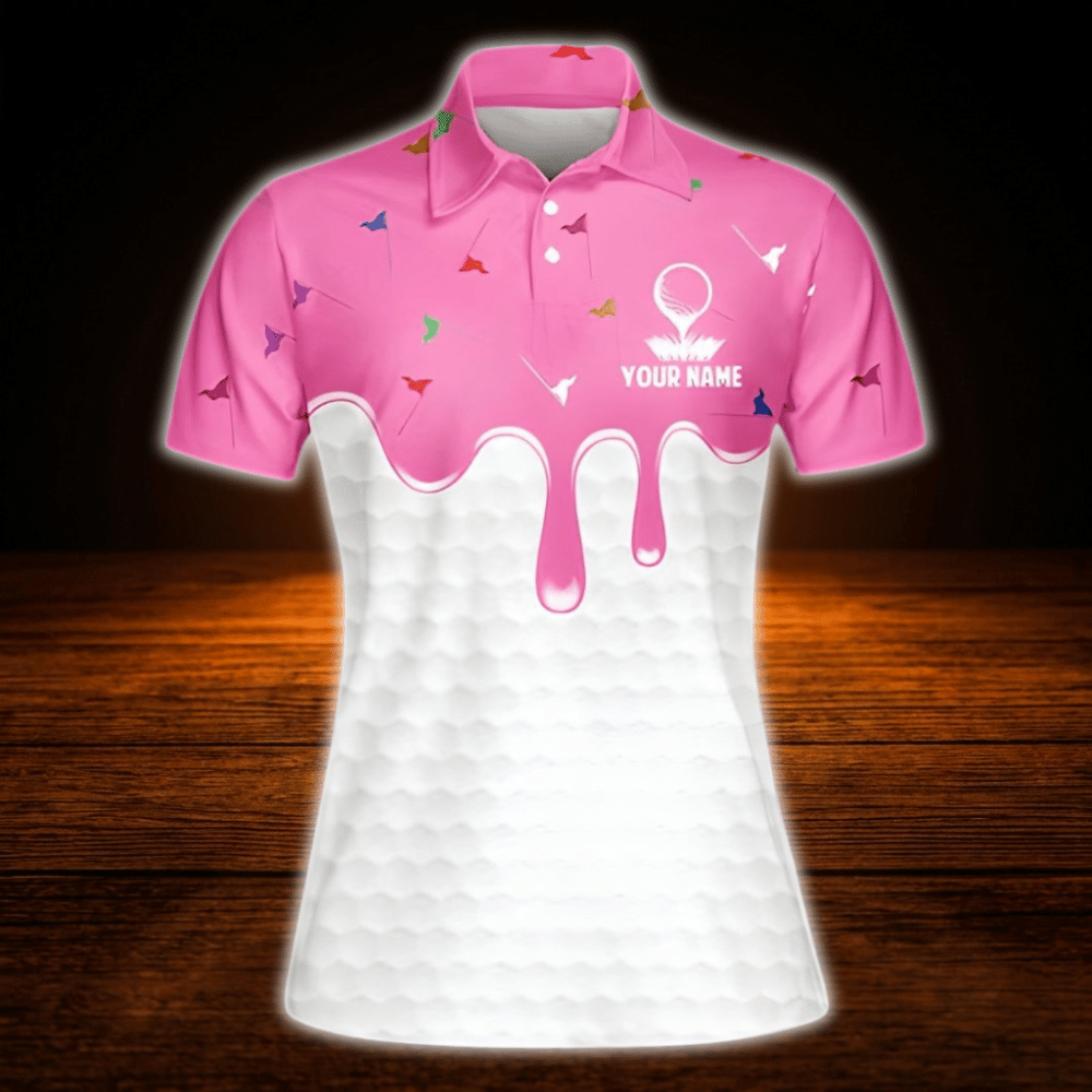 Custom Ice Cream Golf Polo Shirt For Women, Custom Ice Cream Golf Shirt For Ladies