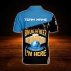 Bowling And Beer That's Why I'm Here Custom Beer Mens Polo Bowling Shirts, Custom Beer Bowling Team Shirts