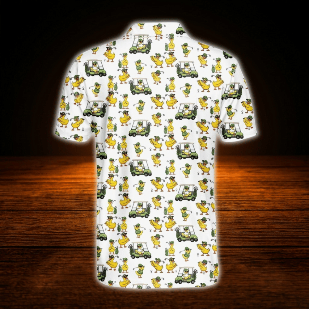 Funny Duck Golf Polo Shirt For Men, Duck Golf Shirts