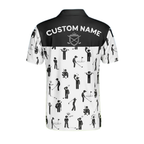 Custom Stickfigures Golf Polo Shirts Mens, Custom Funny Stickfigures Golf Shirts GE0067