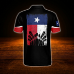 Custom Texas Flag Bowling Polo Shirts For Men, Custom Texas Bowling Shirts