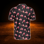 Funny Flamingo Beer Men's Golf Polo, Flamingo Golf Shirt