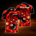 Custom Team Yellow Billiard Polo Shirt For Men, Custom Billiard Team Shirt