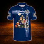 Custom Team Green Billiard Polo Shirt Men, Custom Billiard Shirt