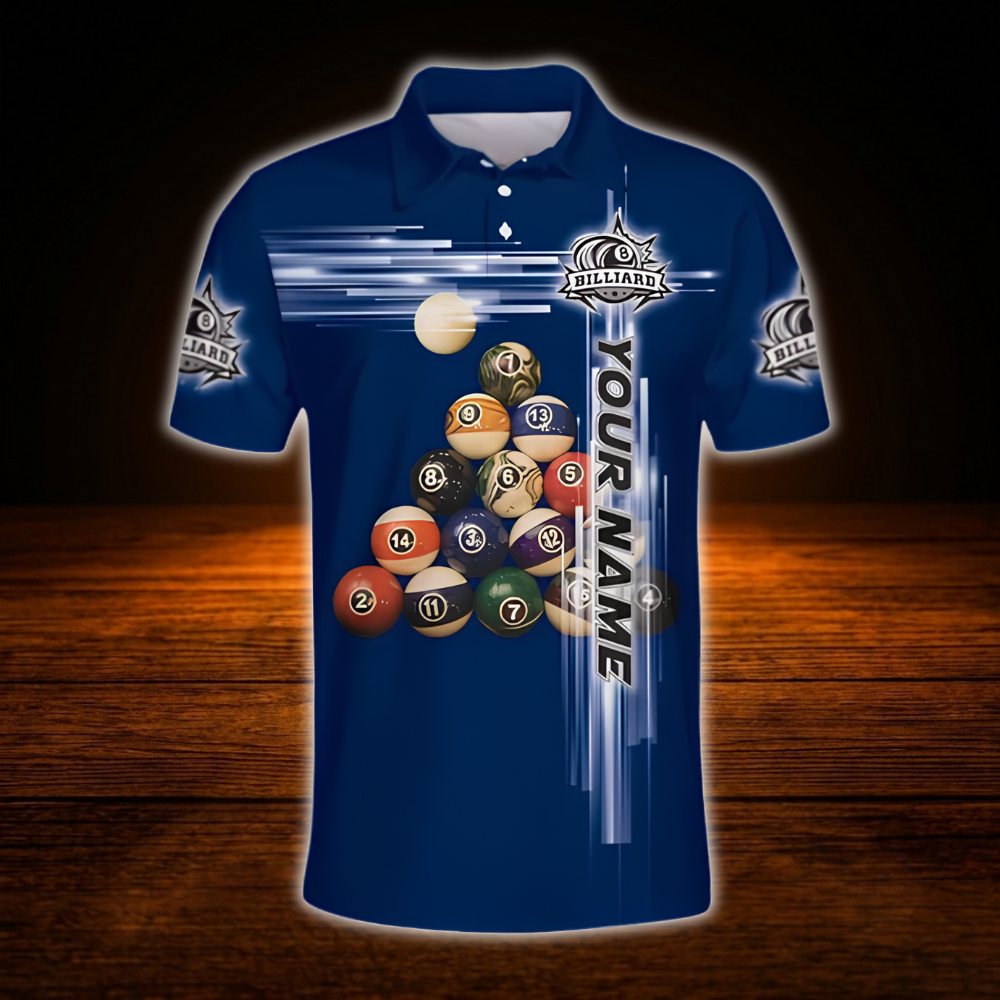 Custom Team Green Billiard Polo Shirt Men, Custom Billiard Shirt
