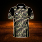 Custom Camo Skull Deer Billiard Polo Shirt For Men, Custom Camouflage Billiard Team Shirt