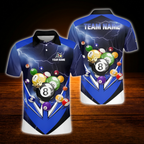 Custom Green Thunder Lightning Billiard Polo Shirt Men, Custom Thunder Billiard Team Shirts