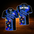 Custom Team Red And Black Billiard Polo Shirt For Men, Custom Billiard Shirt Team