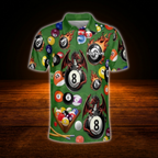 Dragon 8 Ball Custom Green Billiard Men Polo Shirt, Custom Dragon Billiard Team Shirt