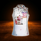 Par Then Bar Leopard Flamingo Sleeveless Golf Shirt For Women, Funny Flamingo Golf Shirts For Ladies