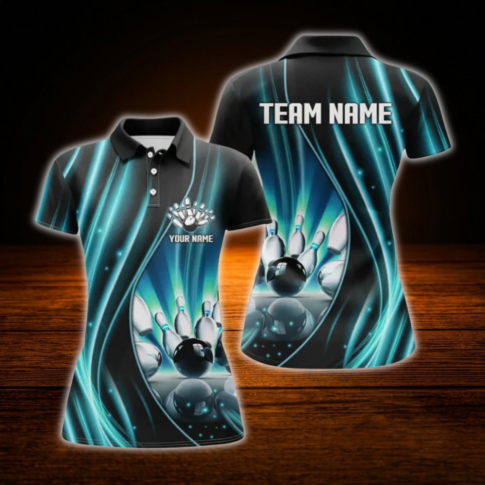 Custom Team Pink Bowling Polo Shirts Women, Custom Bowling Team Shirts